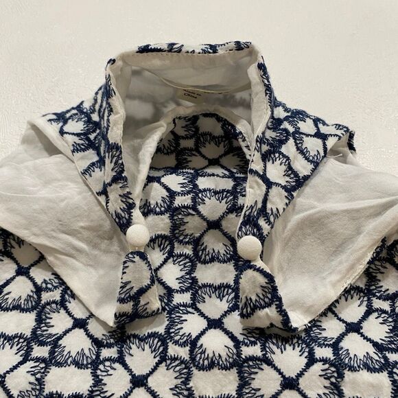 Miami Blue White Embroidered Sleeveless Tank Top Women’s Small - Picture 6 of 7